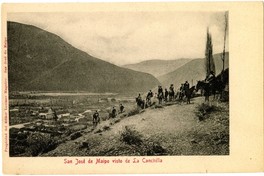  7. El pueblo de San José de Maipo visto de La Canchilla, alrededor de 1900.