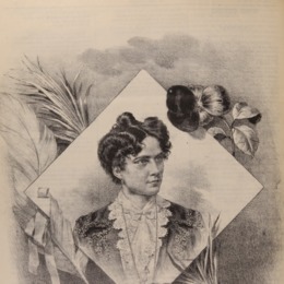 4. Retrato litográfico de María Schumann de Paredes (violinista norteamericana). La Lira Chilena 38, 1903.