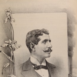 6. Retrato litográfico de Eleuterio Espinoza Moreno (político chileno). La Lira Chilena 9, 1903