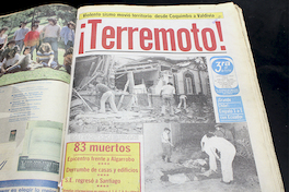 Así titularon una noticia del terremoto de 1985.