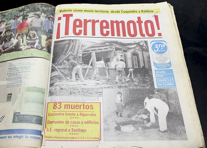 Así titularon una noticia del terremoto de 1985.