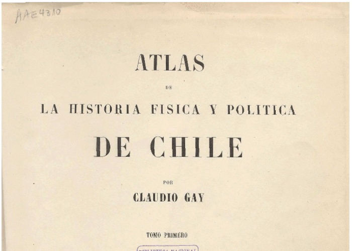 Atlas de la historia física y política de Chile
