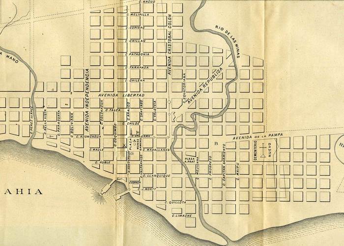 11. Plano de Punta Arenas, año 1900.