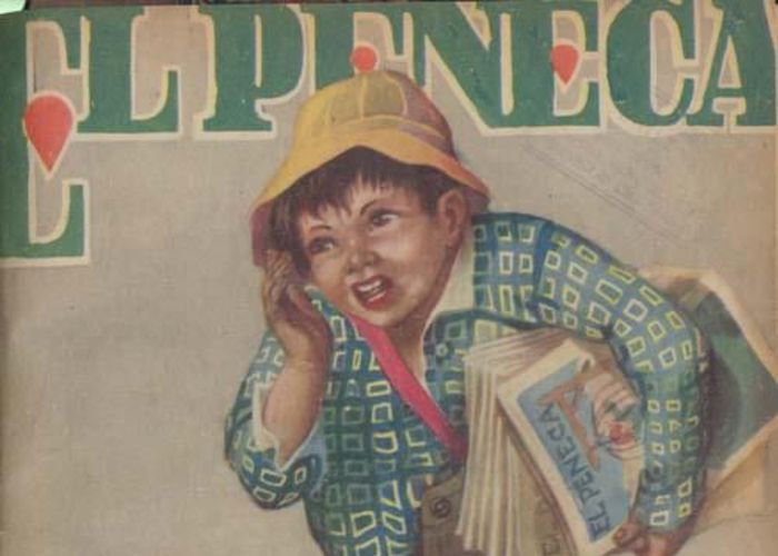 7. Portada de Coré, que muestra a un niño suplementero. El Peneca 1354, 26 de noviembre de 1934.