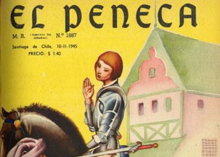 9. Juana de Arco. Portada de Coré. El Peneca 1887, 10 de febrero de 1945.