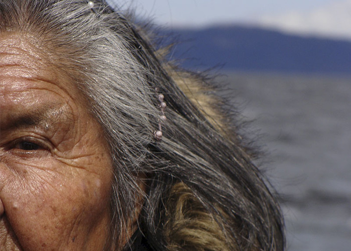 Cristina Calderón, última hablante yagán. Isla Navarino, Región de Magallanes