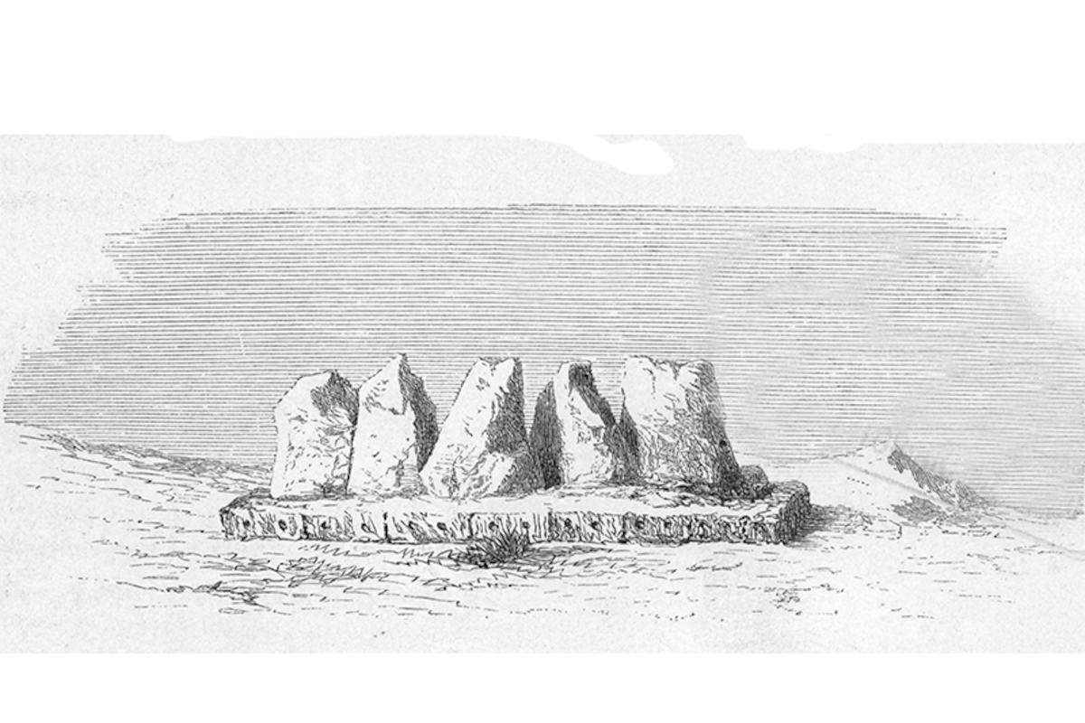 6. Ruina de una calle de piedra, hacia 1861
