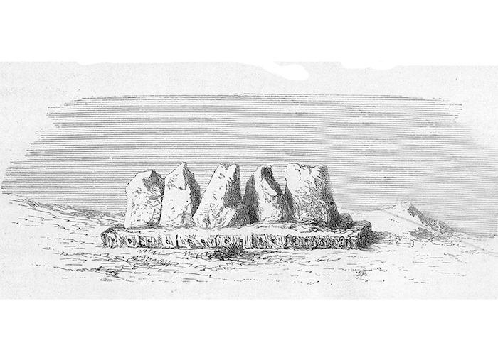 6. Ruina de una calle de piedra, hacia 1861
