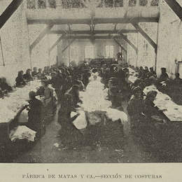 4. Mujeres en una fábrica.