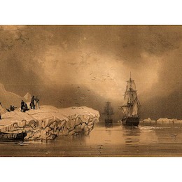 1. Desembarco en una isla de hielo, 23 de enero de 1838.