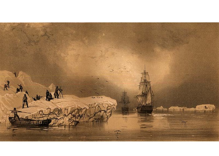 1. Desembarco en una isla de hielo, 23 de enero de 1838.