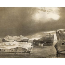 Iles de glace, pres des iles Powell, 1838