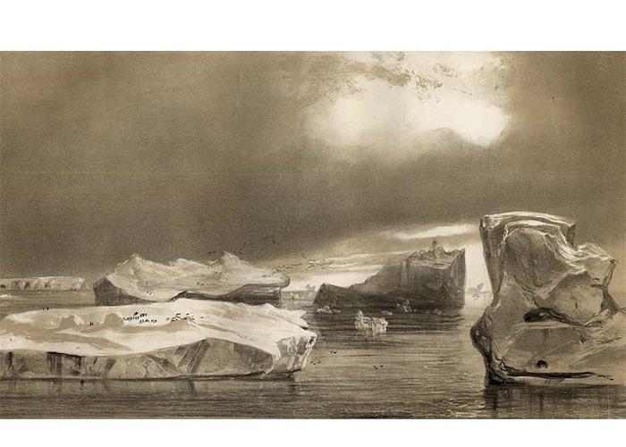 6. Islas de Hielo, cerca de las Islas Powell, 1838.