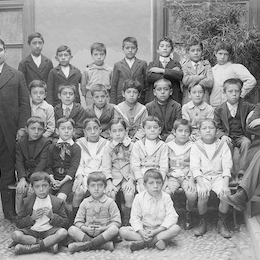 Alumnos de la Escuela Superior nº 13, 1914.