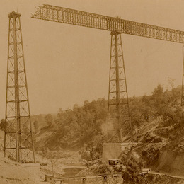 4. Viaducto del Río Malleco en construcción, ca. 1890.