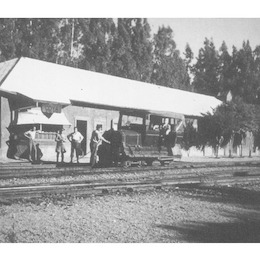 7. Estación de término del ferrocarril de la Braden Copper Company, hacia 1920.