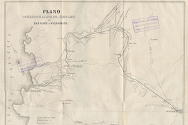 2. Plano topográfico de la línea del ferrocarril de Santiago a Valparaíso.