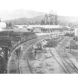 7. Estación de Limache, hacia 1890.