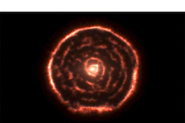8. ALMA detecta una curiosa espiral alrededor de la estrella gigante roja R Sculptoris.