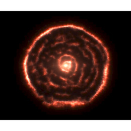 8. ALMA detecta una curiosa espiral alrededor de la estrella gigante roja R Sculptoris.