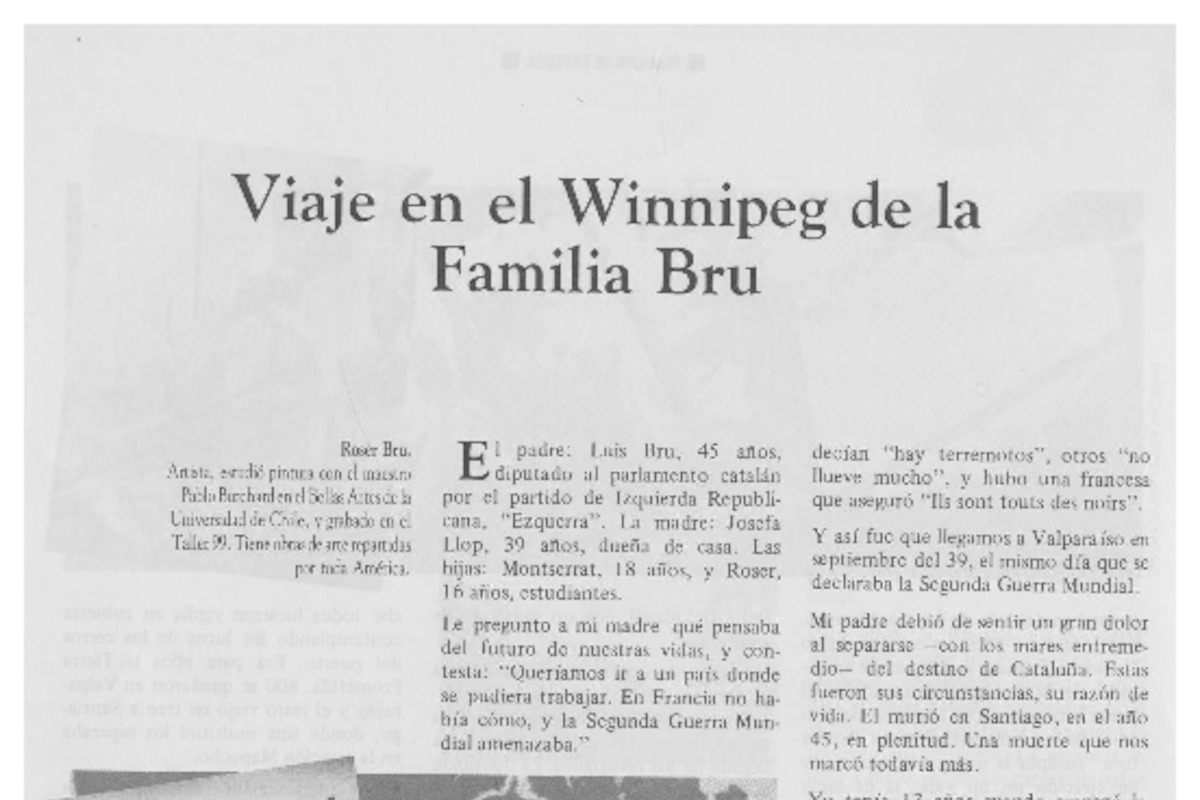 Viaje en el Winnipeg de la familia Bru