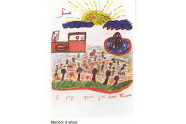 Dibujo de Marión sobre Francia, 8 años, abril de 1989.