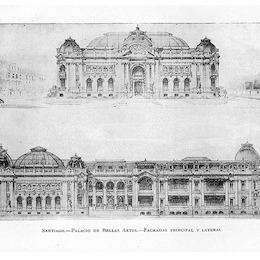 2. Palacio de Bellas Artes: fachadas principal y lateral.