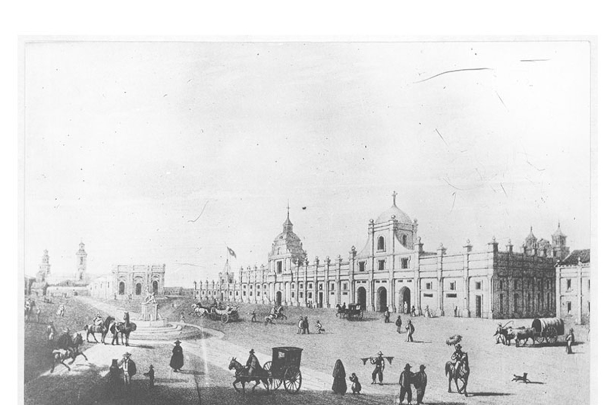 2. Plaza de Armas de Santiago hacia 1830.