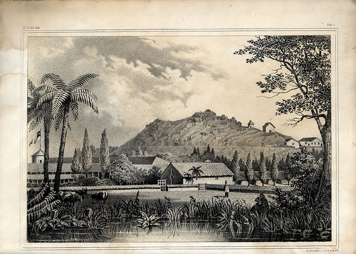 3. Cerro Santa Lucía hacia 1850.