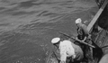 6. Pescadores en faenas de pesca, hacia 1960.