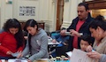 Participantes del taller "Haciendo una postal"