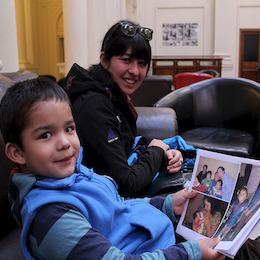 Trajimos nuestras fotos familiares.