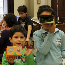Los participantes y sus visores
