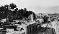 Vista del convento de las monjas de Santa Clara y del cerro Santa Lucía, 1910.