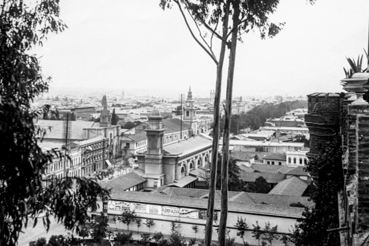 Vista del convento desde el Cerro Santa Lucía, 1911.