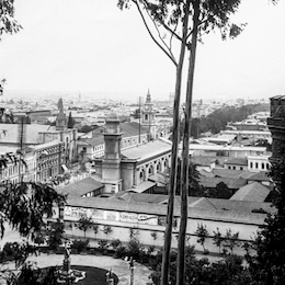 Vista del convento desde el Cerro Santa Lucía, 1911.