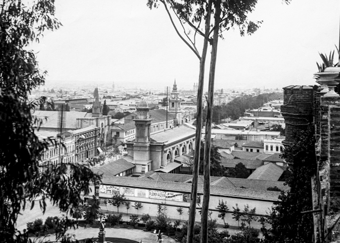 Vista del convento desde el Cerro Santa Lucía, 1911.