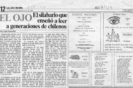 El Ojo: El silabario que enseñó a leer a generaciones de chilenos