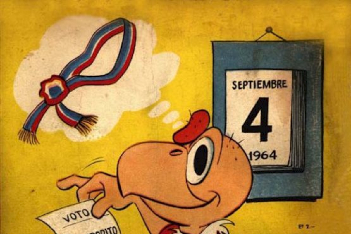 4. Condorito votando en las elecciones de 1964