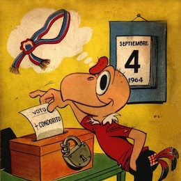 4. Condorito votando en las elecciones de 1964