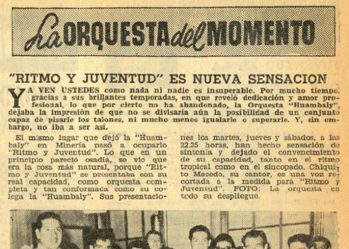 5. La orquesta del momento: Ritmo y Juventud, 1957