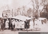 9. Puesto de primeros auxilios instalado en la entrada de la Quinta Normal. Santiago, hacia 1930.