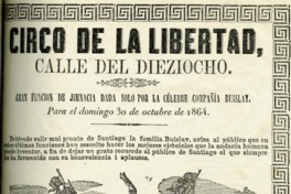 1. Circo de la libertad, Compañía Buislay, 1864.