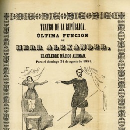 3. Función de Herr Alexander, el célebre májico alemán, 1851.