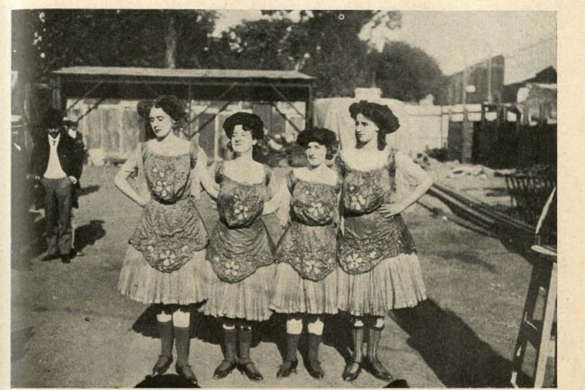 6. Las bailarinas del Circo de Frank Brown, 1907.