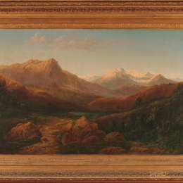 9. Paisaje cordillerano y laguna, de Antonio Smith.