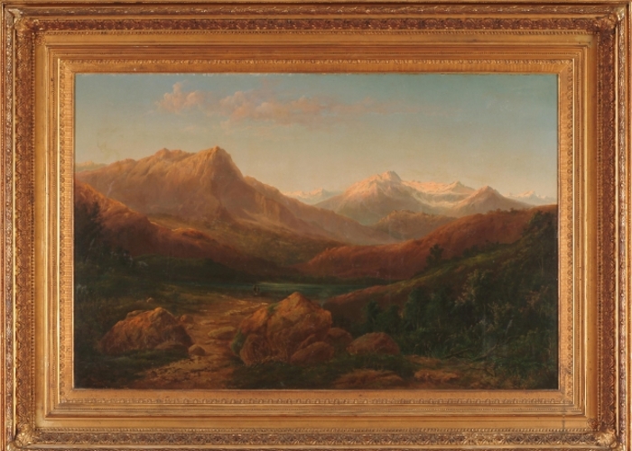 9. Paisaje cordillerano y laguna, de Antonio Smith.