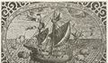 2. Nave Victoria, única de la armada de Hernando de Magallanes que dio la vuelta al mundo, grabado de 1603.