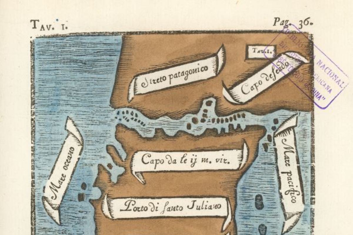 3. Primer mapa del Estrecho de Magallanes, 1520.