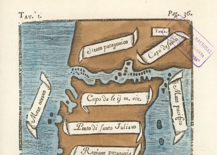 3. Primer mapa del Estrecho de Magallanes, 1520.